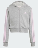 Mädchen Jacket Adidas Essentials Full-Zip Hoodie Kids JJ0949 grau Mädchen Jacket Adidas Essentials Full-Zip Hoodie Kids JJ0949 grau