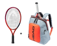 Kinder Tennisschläger Head Radical 19 + Kids Rebel Backpack